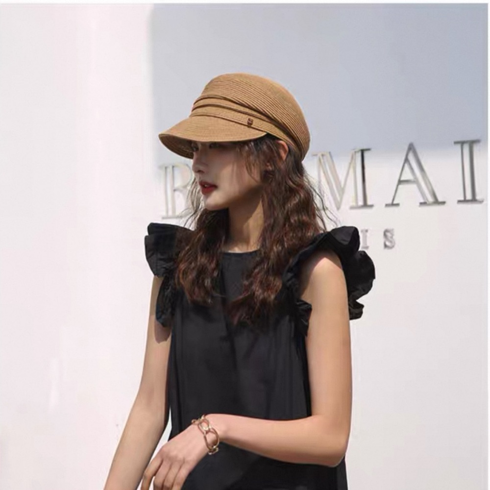 NWOT Straw Tan Cap - Picture 2 of 5